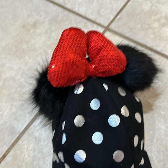 NWT! Disney Parks Sassy Minnie Ears Sequin Bow Baseball Hat Headband - Picture 3 of 7
